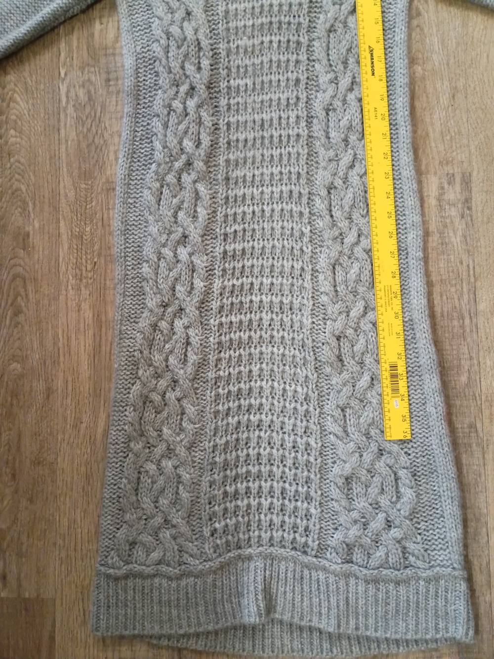 Free People Cozy Cable-Knit Turtleneck Sweater Dress Gray XXS - Picture 6 of 9